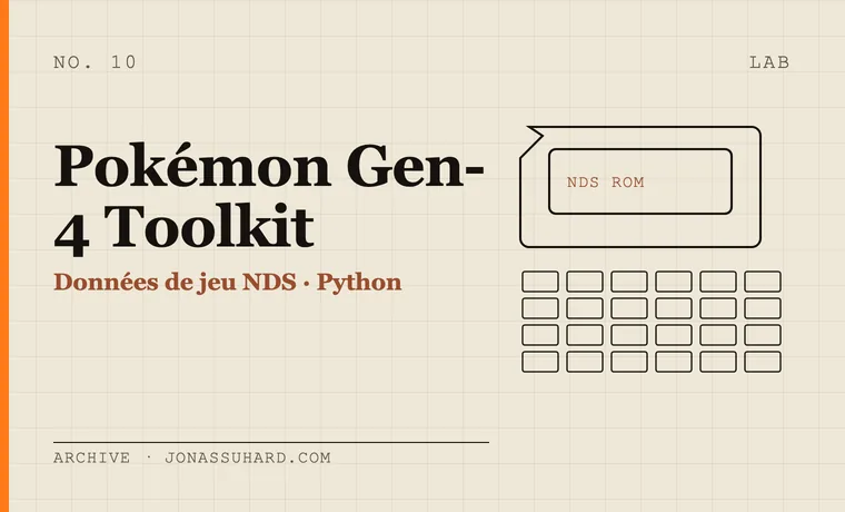 Aperçu du projet Pokémon Gen-4 Toolkit