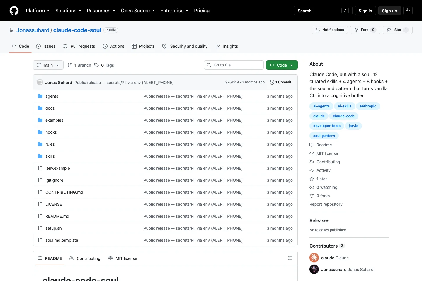 Dépôt GitHub public consulté le 8 septembre 2026 : fichiers, licence et documentation du pack.