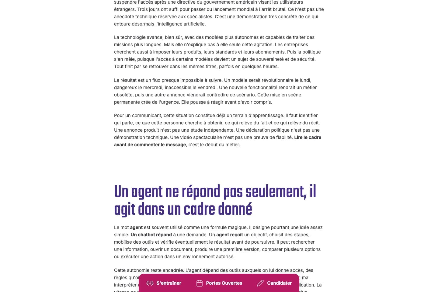 Suite de l'article public : développement et sous-titre. Le trafic et la performance SEO ne sont pas déduits de cette capture.